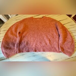 On 34th Marled Boucle Sweater, Dusty Pink, Size Medium